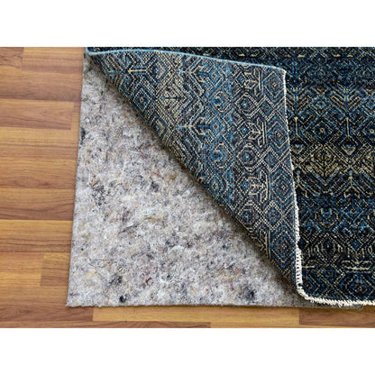 2'5"X12' Blue Kohinoor Herrita Design 100% Wool Hand Knotted Runner Rug