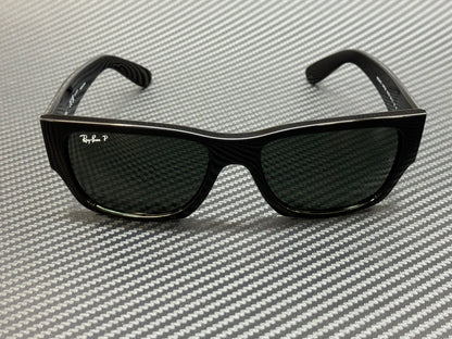 RAY BAN RB0947S 901 58 Black Green Polarized Unisex 56 mm Sunglasses