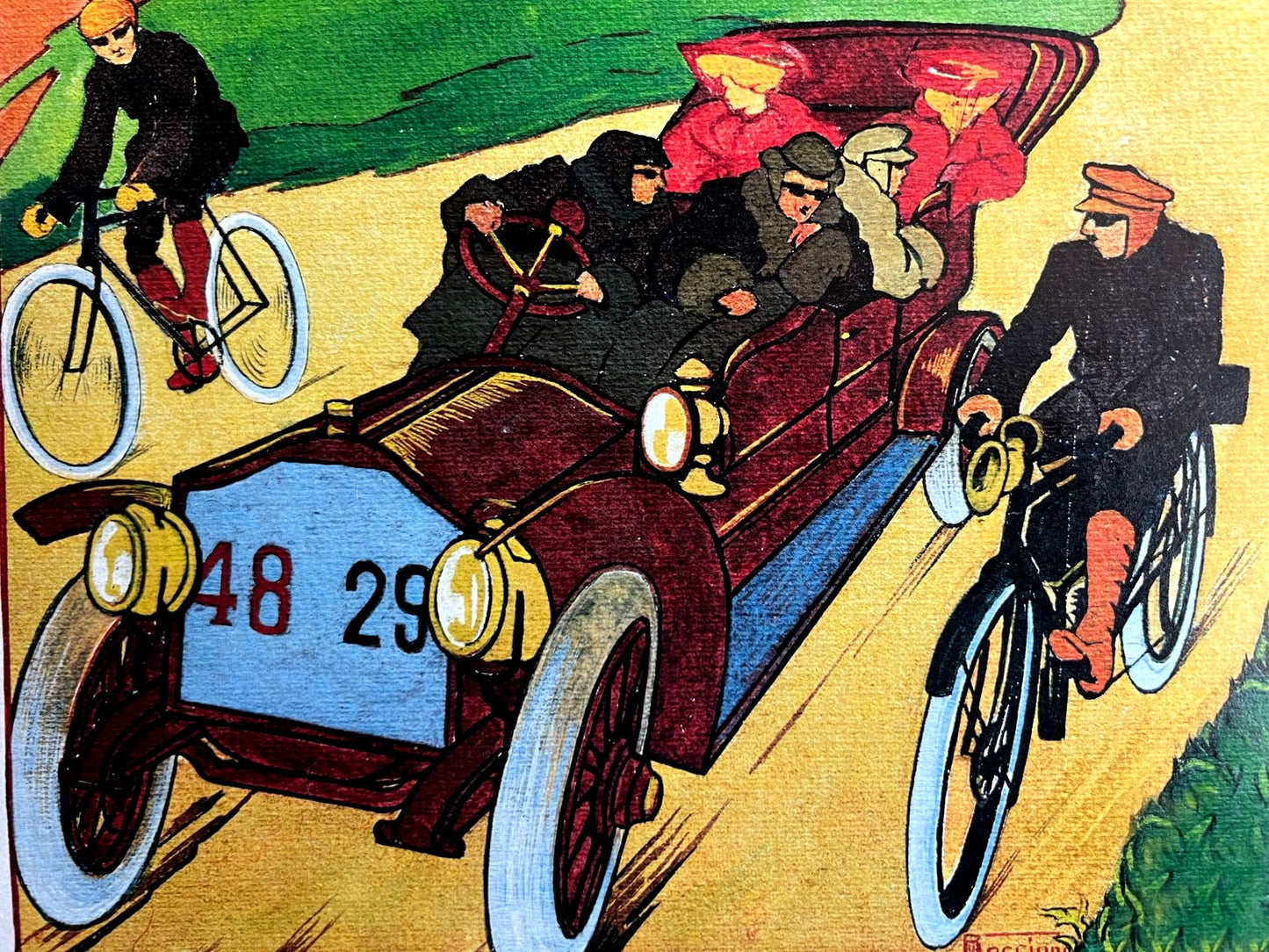 Umberto Boccioni Lithograph Coa Signed Pen Numbered 180Ex