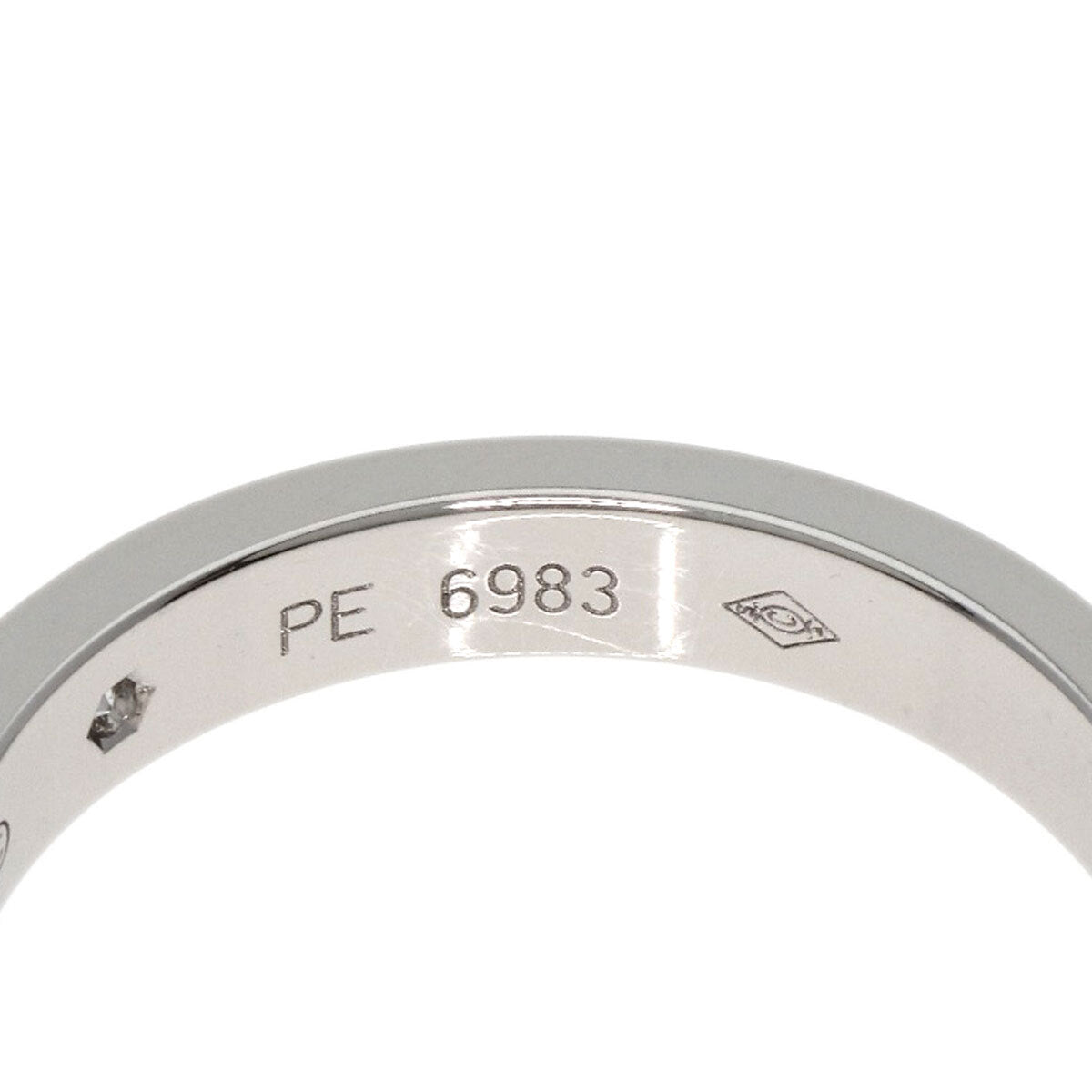 Cartier   Ring Engraved 2P Diamond #50 Platinum