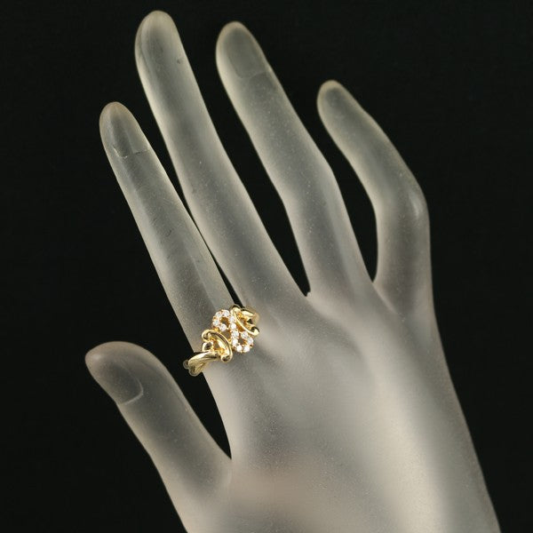 Celine Ring Diamond 0.21Ct Us6.5 18K 750 Yellow Gold