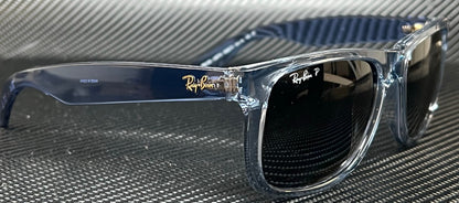 RAY BAN RB4165 6596T3 Transparent Blue Grey Polarized Men's 55 mm Sunglasses