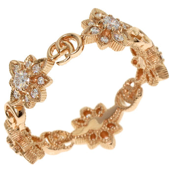 Gucci Flora Diamond #14 Ring K18 Pink Gold Ladies