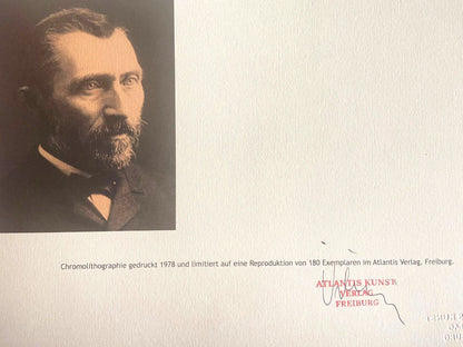 Vincent Van Gogh Lithograph Coa Signed Numbered In Pencil (Edgar Degas)