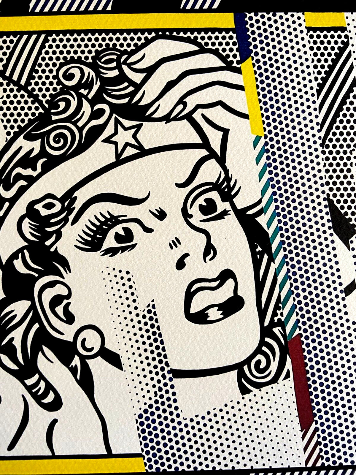 Roy Lichtenstein 'Wonder Woman' Lithograph Signed Numbered Coa