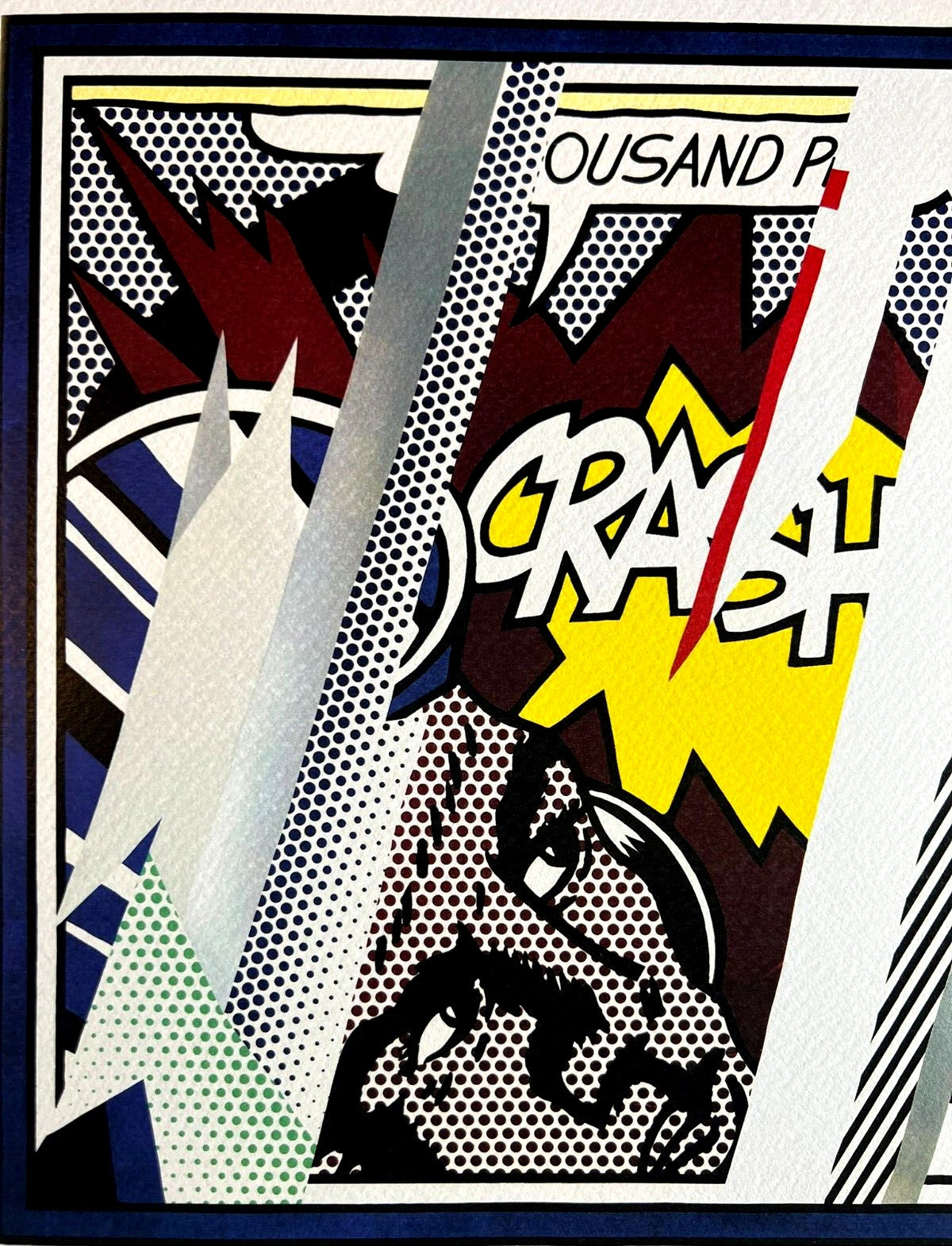 Roy Lichtenstein Lithograph Coa Signed Numbered ''Crash''