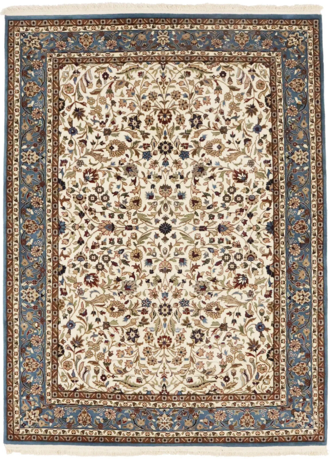 Rare Handmade Kirman Floral Design Rug Oriental