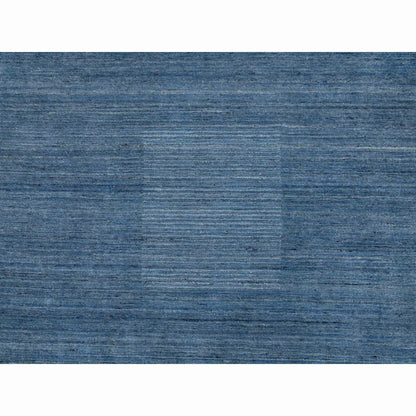6'X9' Denim Blue Pure Wool Hand Loomed Modern Design Oriental Rug