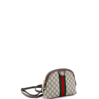 Gucci Ophidia Dome Shoulder Bag Gg Coated Canvas Small