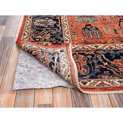 8'X10'4" Red Aryana Grade Bijar Garus Design Soft Wool Hand Knotted Rug
