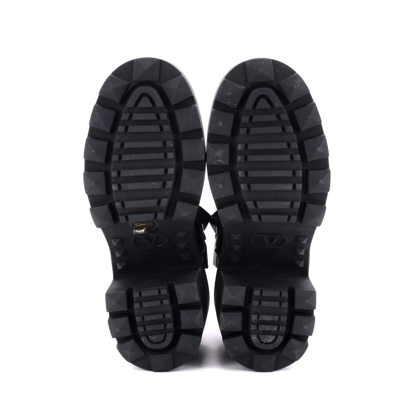 Valentino Garavani Women'S Roman Stud Combat Ankle Boots Leather