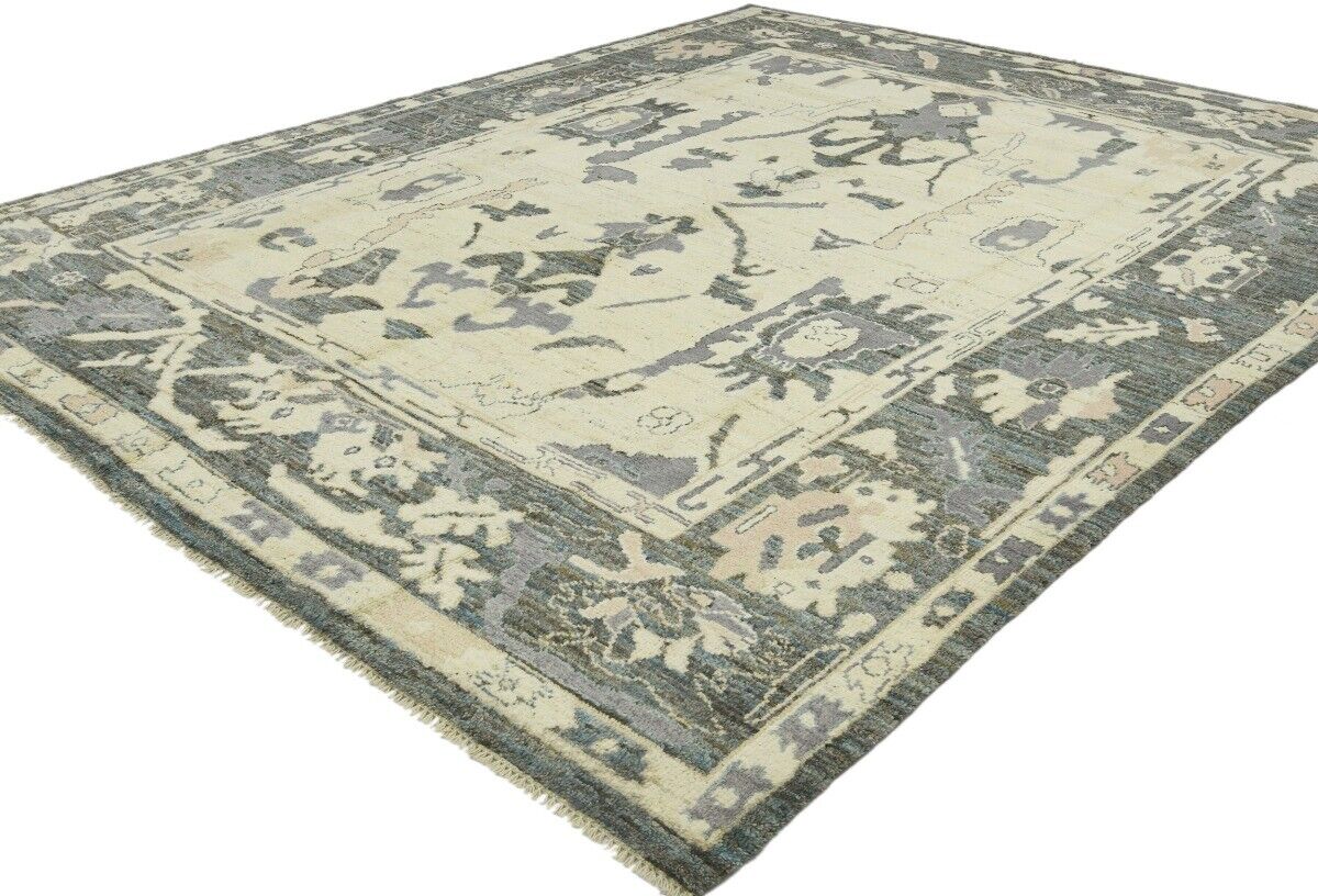 8X10 Ft Oushak Peshawar Oriental Rug Floral