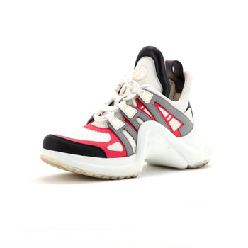 Leather Louis Vuitton Women's LV Archlight Sneakers Fabric and