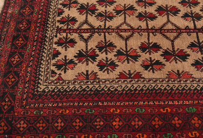 Cream Tribal Geometric Design Handmade Oriental