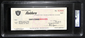 Al Davis Hof Signed/Autographed 8.5X3.5 Bank