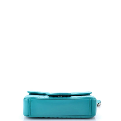 Prada Chain Flap Shoulder Bag Diagramme Quilted Leather Small