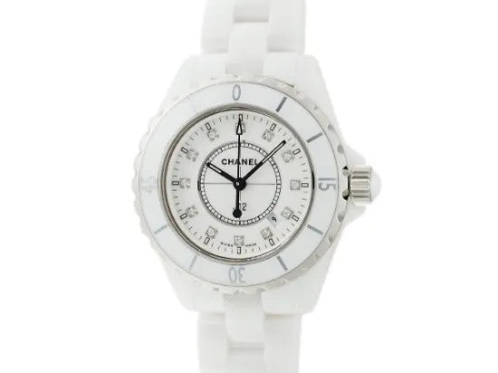 Chanel J12 12P Genuine Diamond Index H1628 White Ceramic