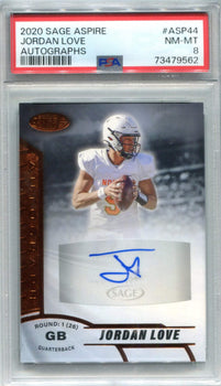 Jordan Love 2020 Sage Aspire #Asp44 Card Psa 8 Autographed Card