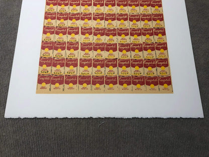 Andy Warhol 100 Cans " Serigraph Pop Art Yellow, Orange, Red Campbe