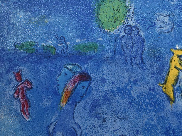 Lithograph by Marc Chagall of spring from Daphnis et Chlo in 1961.