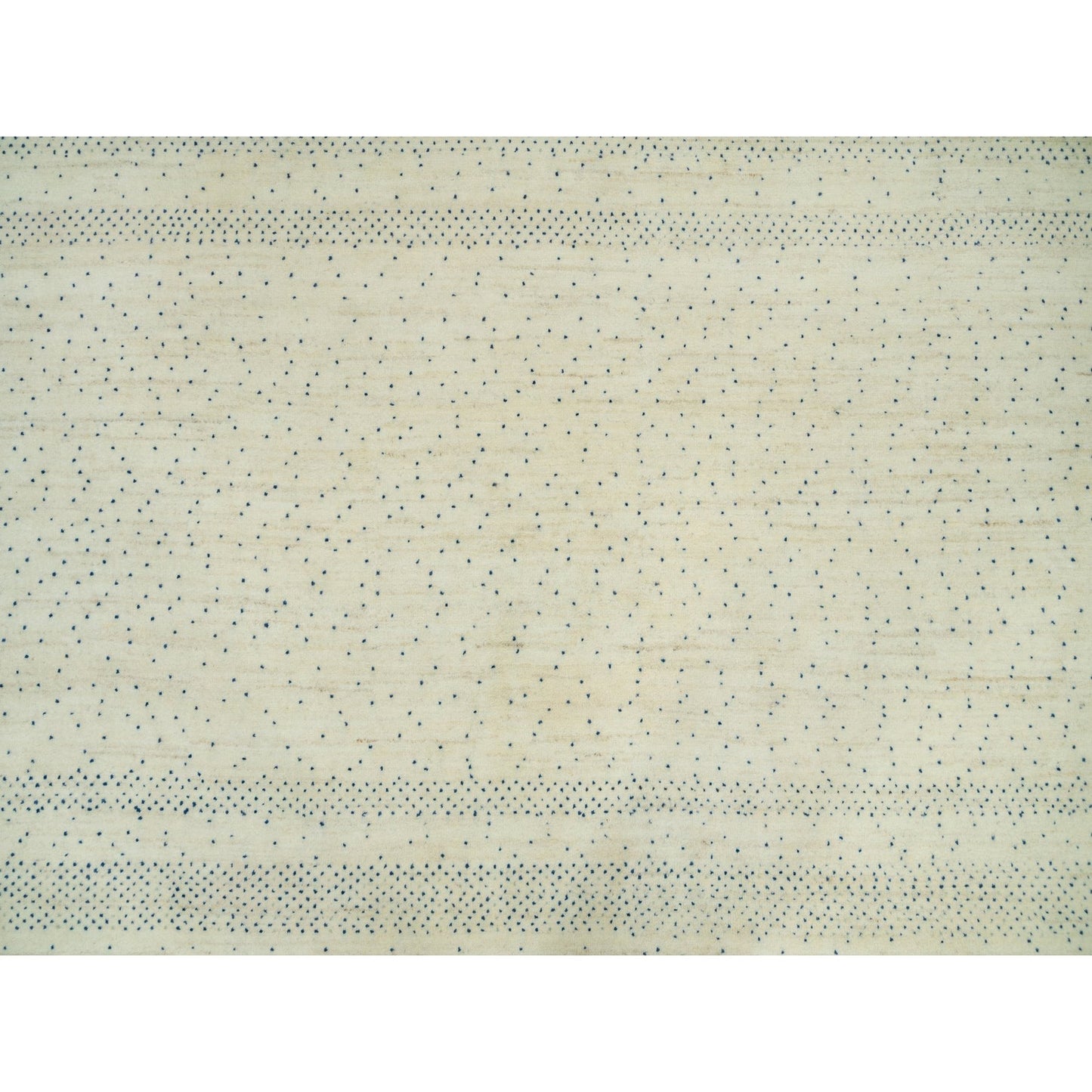 9'X12'1" Toque White Gabbeh Tree All Wool Hand Knotted Oriental Rug
