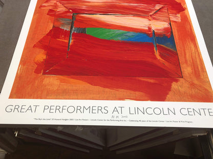 Howard Hodgkin The Sky'S The Limit Signed " Serigraph Abstract Red
