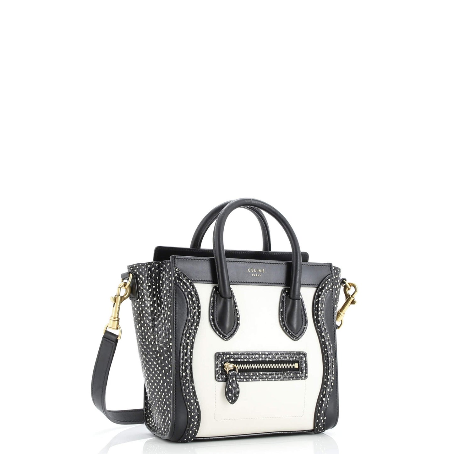 Celine Tricolor Luggage Bag Python And Leather Nano
