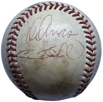 Chuck Carr Alex Arias Gary Sheffield Autographed Official National League Baseba