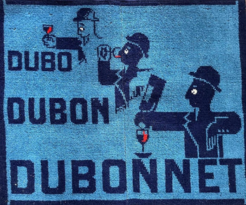 Rare 1950S Rug  Dubo, Dubon, Dubonnet By A.M. Cassandre  French Advertising