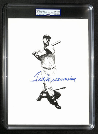 Ted Williams Signed/Auto 8X10 Photo/Print Red Sox