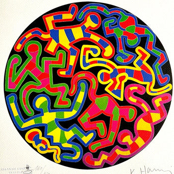 Keith Haring Lithograph Coa Signed In Pen Numbered In Pencil Stamp 180 Ese