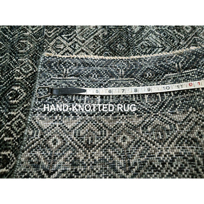 3'1"X5' Gray Small Repetitive Kohinoor Heritta Hand Knotted Pure Wool Rug