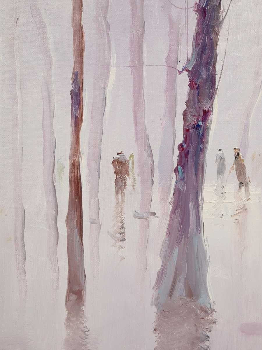 Alfred Kandela "Park After The Rain" Original Oil Painting On Canvas Signed F10