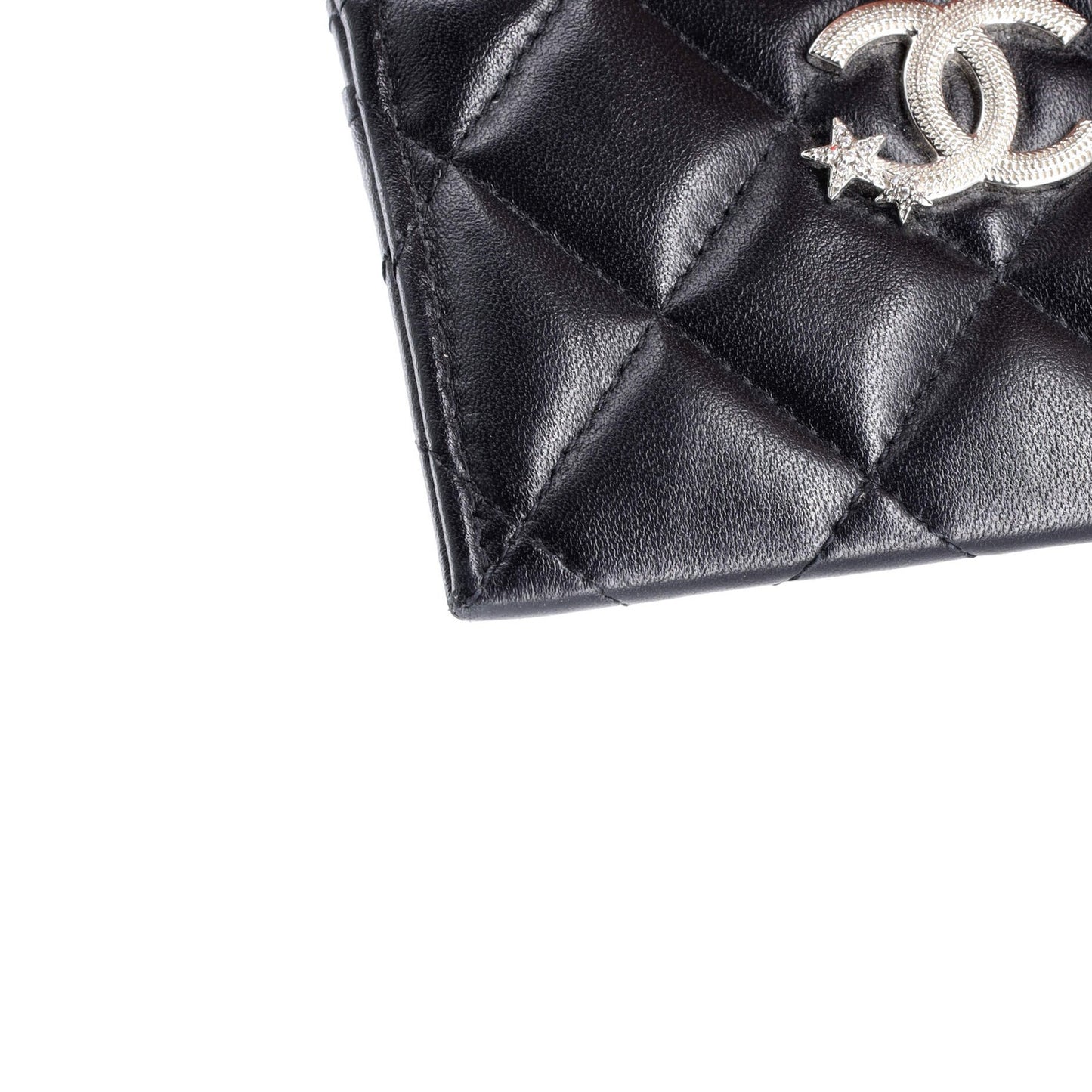 Chanel Cc Stars Card Holder Quilted Lambskin