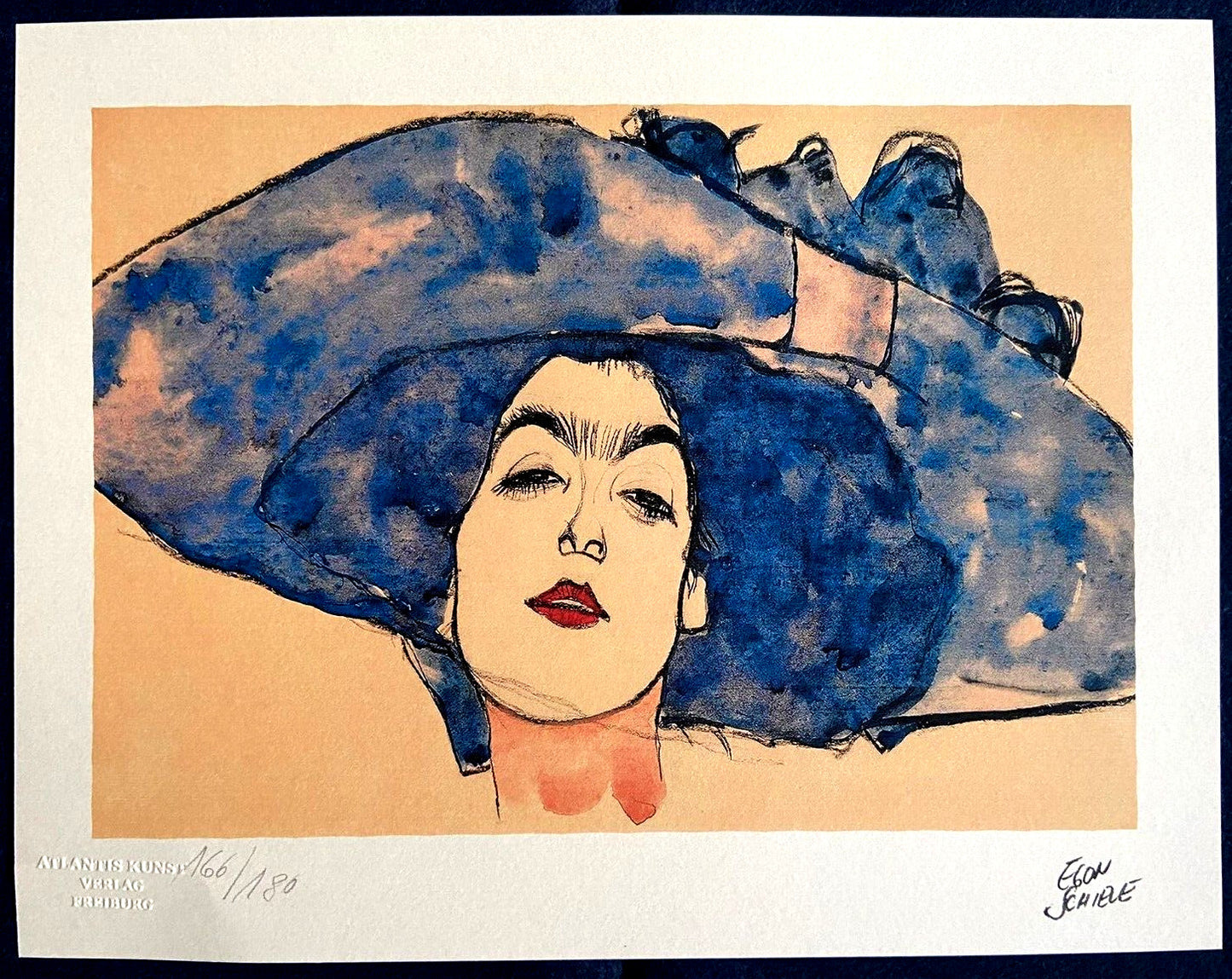 Egon Schiele "Eva" Lithograph From An Signed Op Numbered