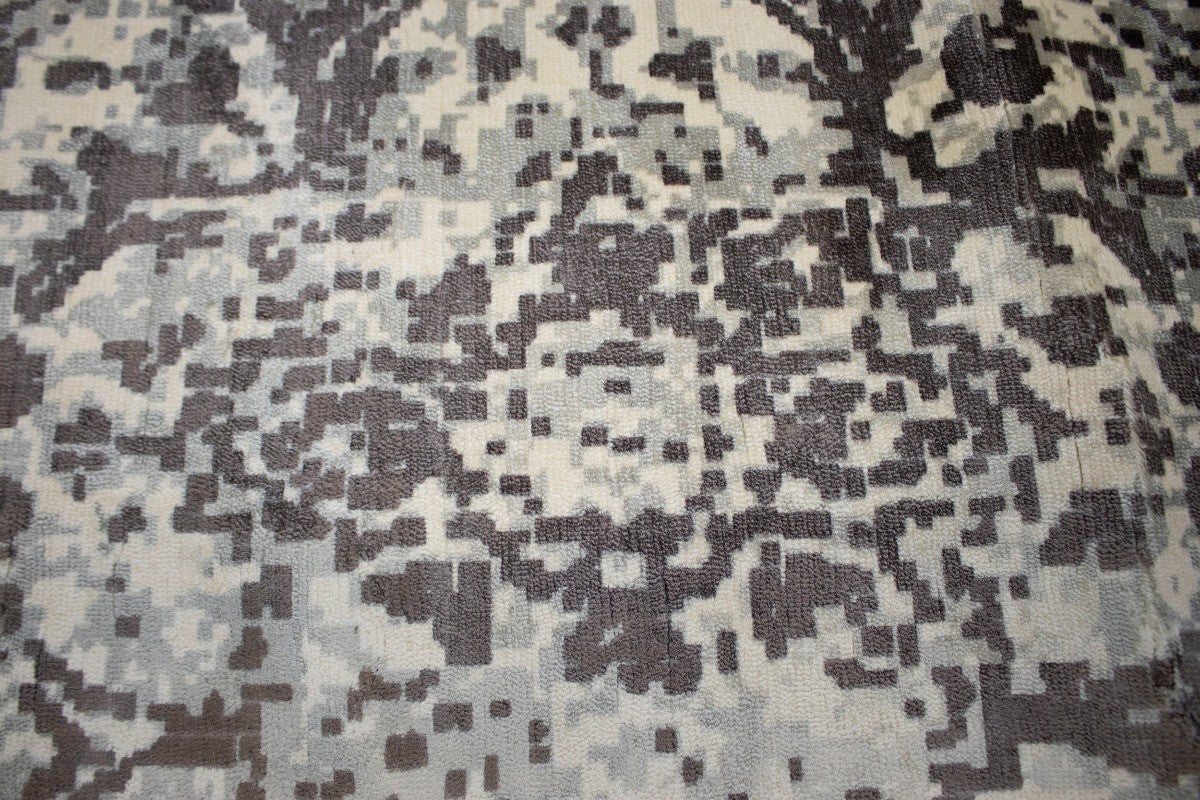 Distressed Brown & Cream Floral 5X8 Muted Hand-Loomed Modern Rug Wool Carpet