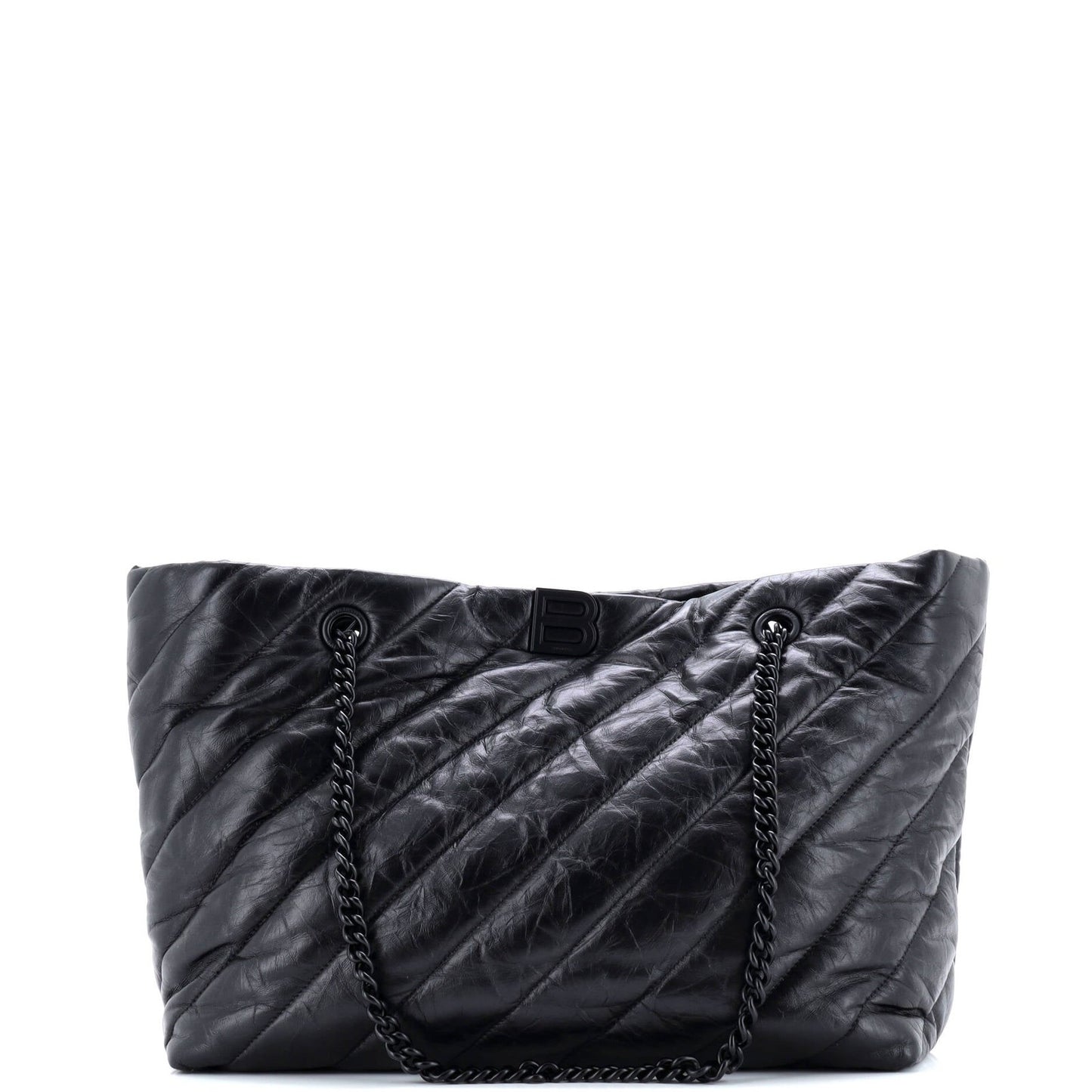 Balenciaga Crush Carry All Chain Tote Quilted Leather Medium