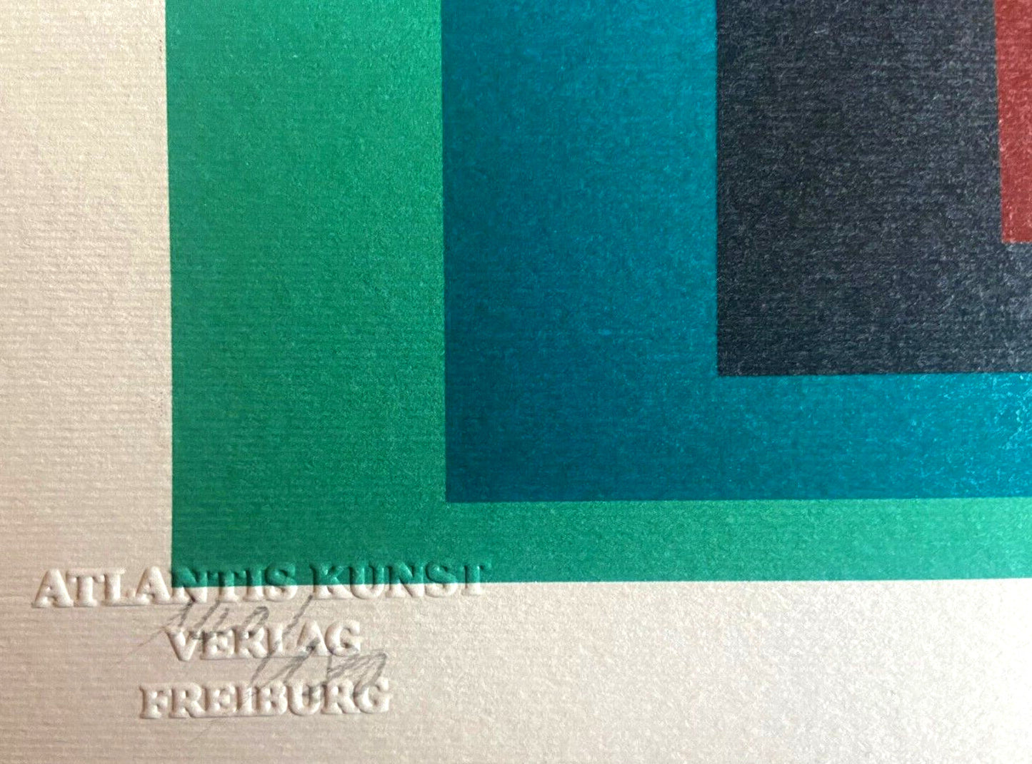 Josef Albers Lithograph Certified Signed