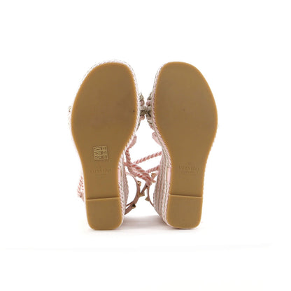 Valentino Garavani Women'S Rockstud Torchon Espadrille Wedge Sandals Leather