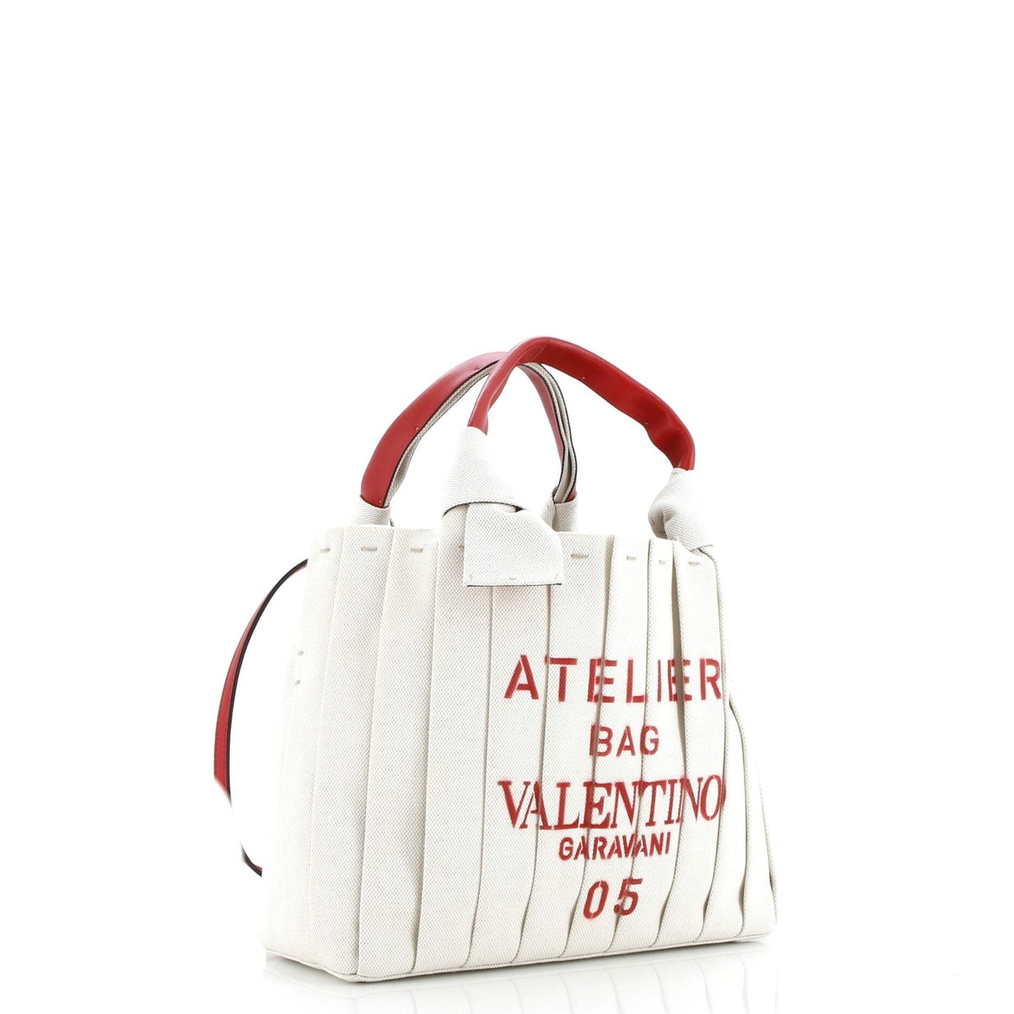 Valentino Garavani Atelier 05 Tote Pleated Canvas Medium