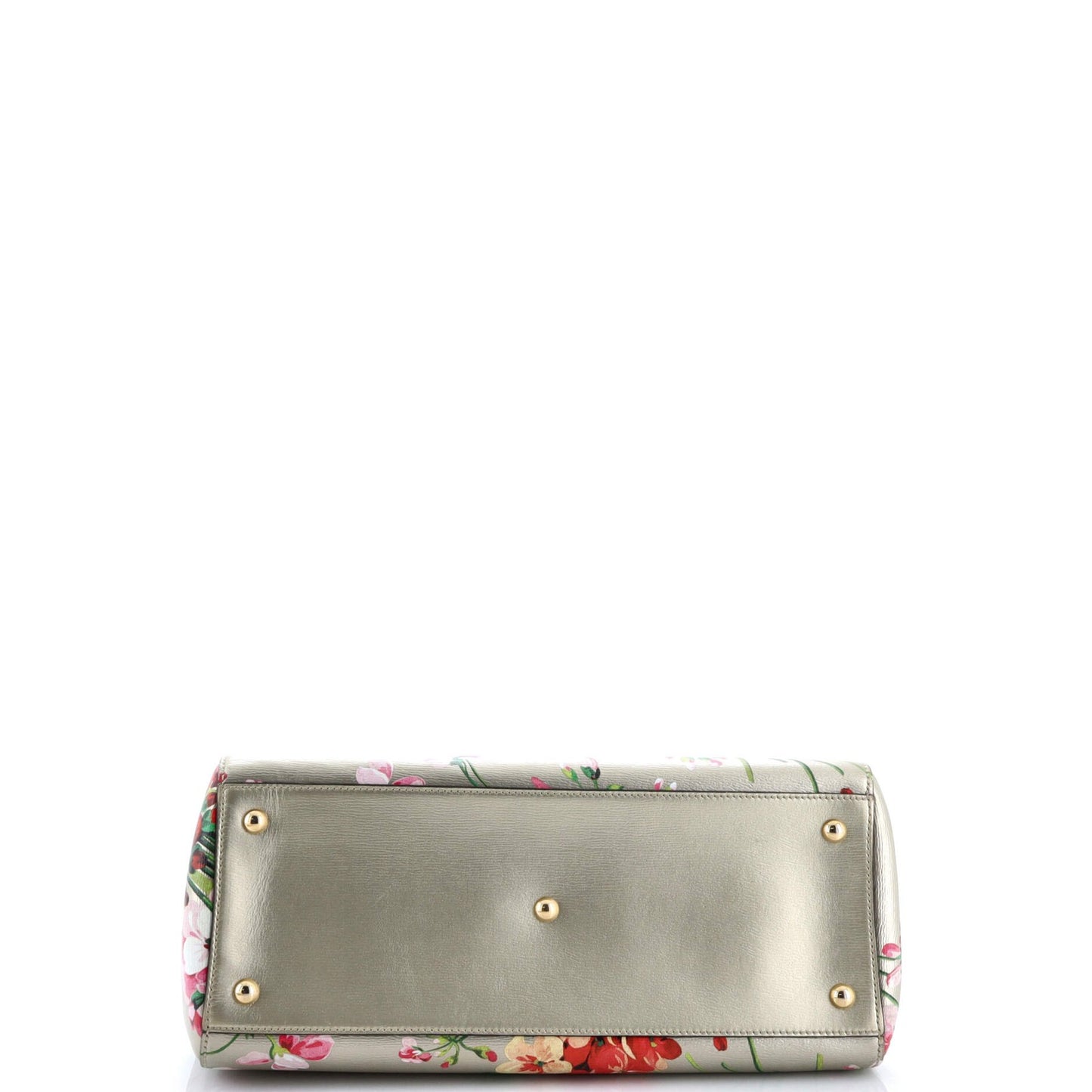 Gucci Bamboo Shopper Tote Blooms Print Leather Medium