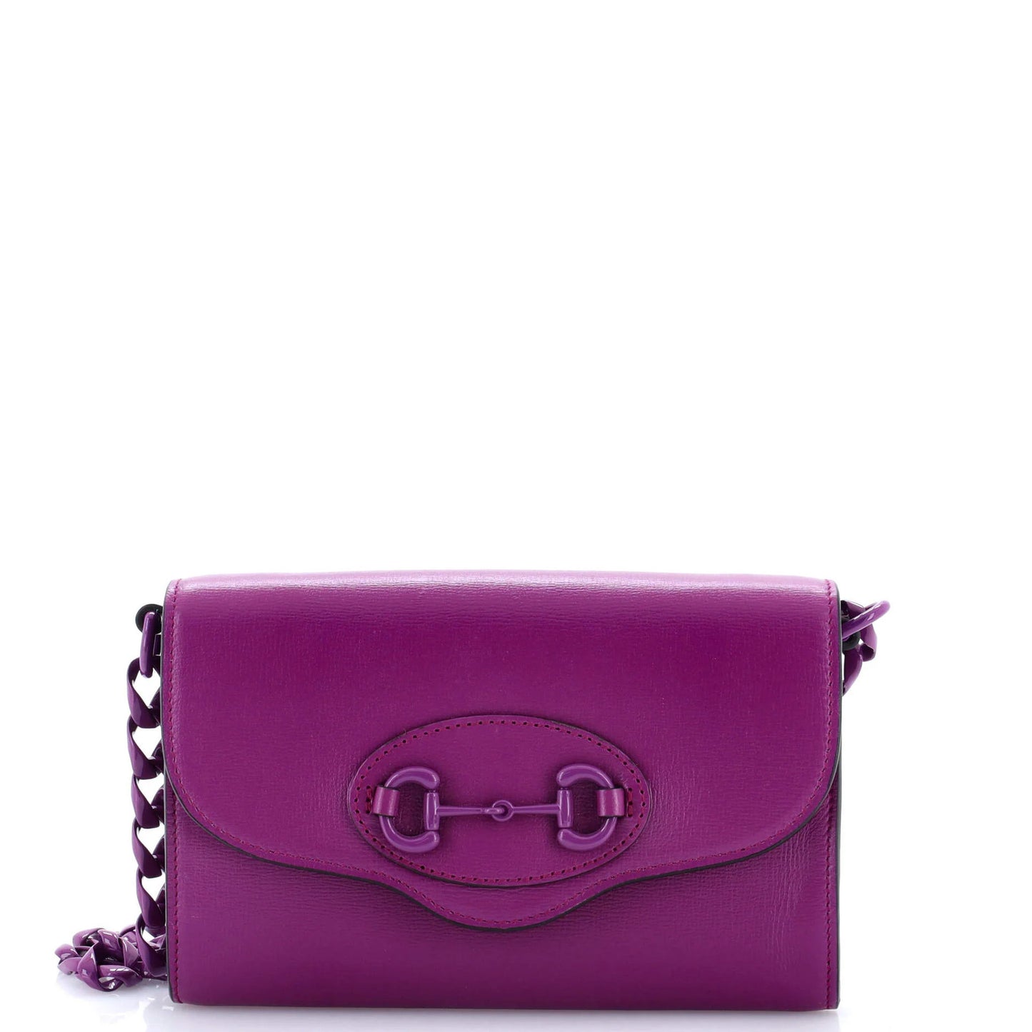 Gucci Horsebit 1955 Curved Flap Shoulder Bag Leather Mini