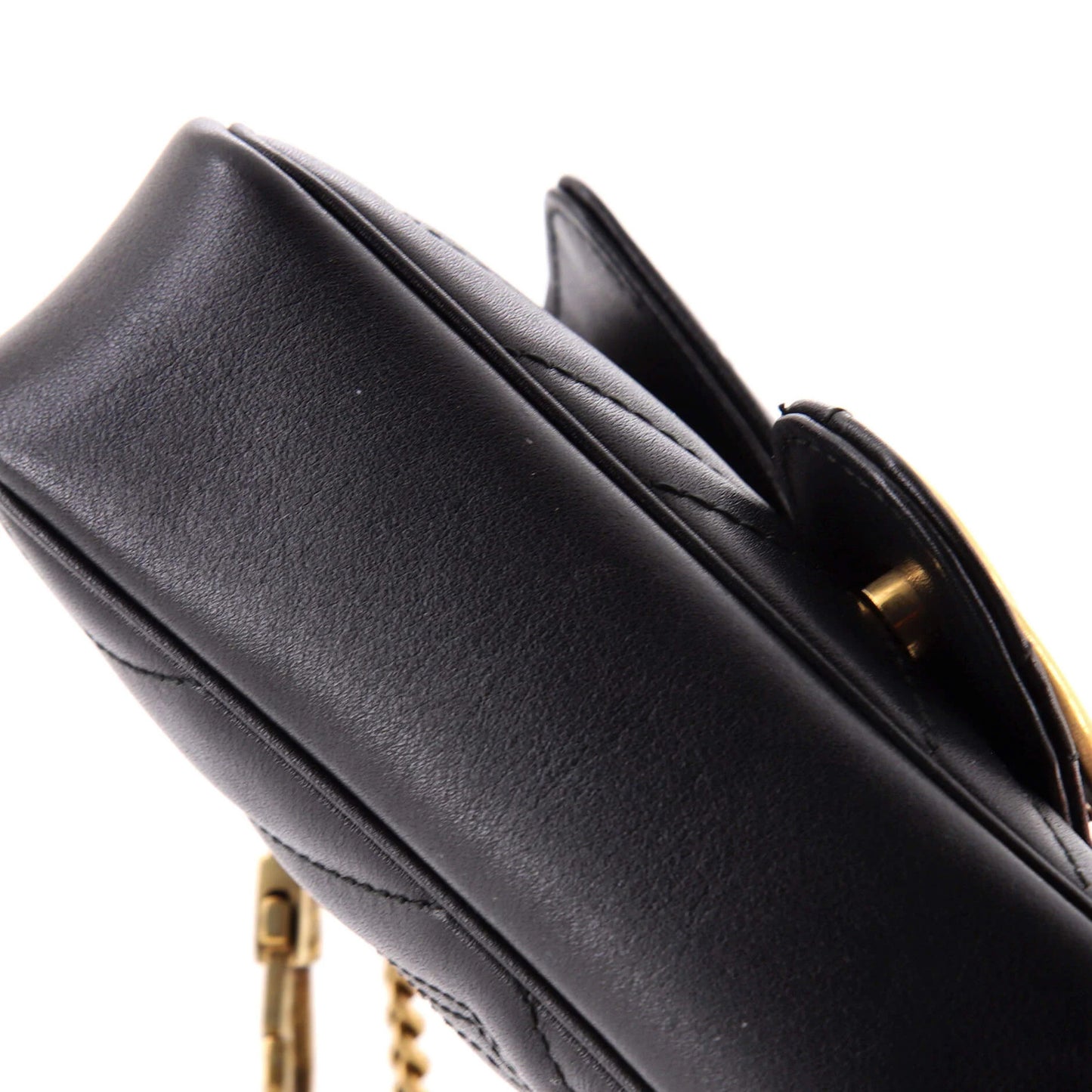 Gucci Gg Marmont Flap Bag Matelasse Leather Super Mini