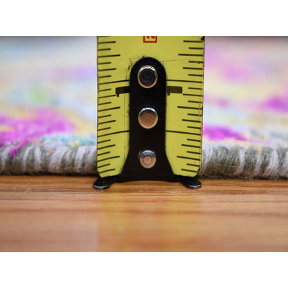 2'9"X8'2" Colorful Sari Silk With Textured The Lava Design Runner Rug