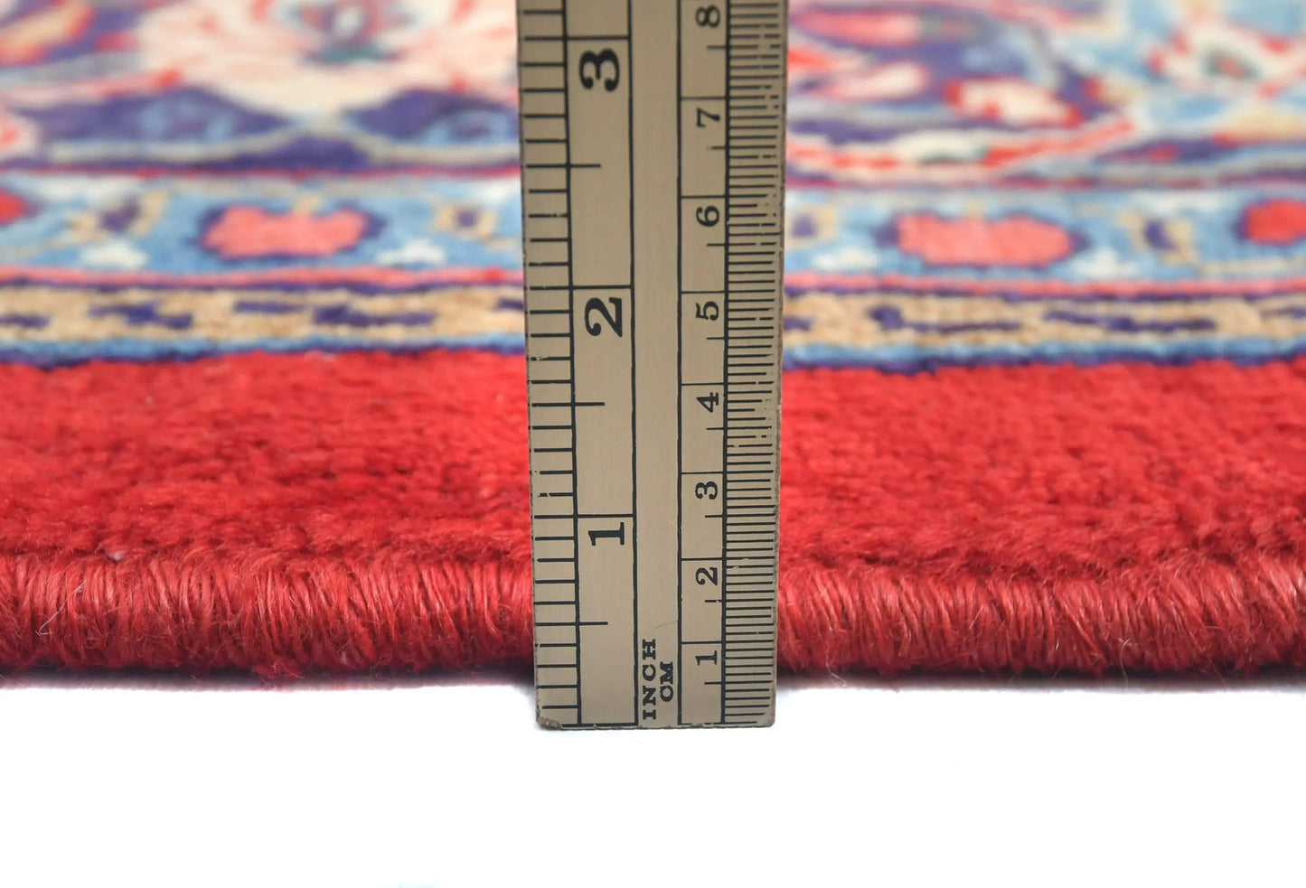 Hand-knotted oriental rug vintage red floral design traditional carpet 7x10