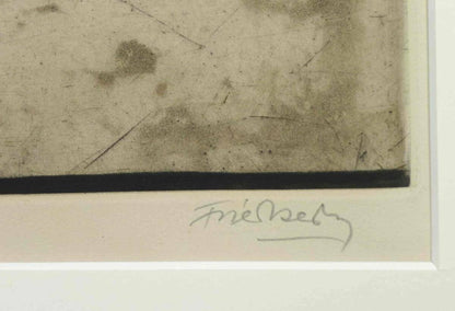 Johnny Friedlaender (German, 19121992) Original Etching 1956 Signed Framed