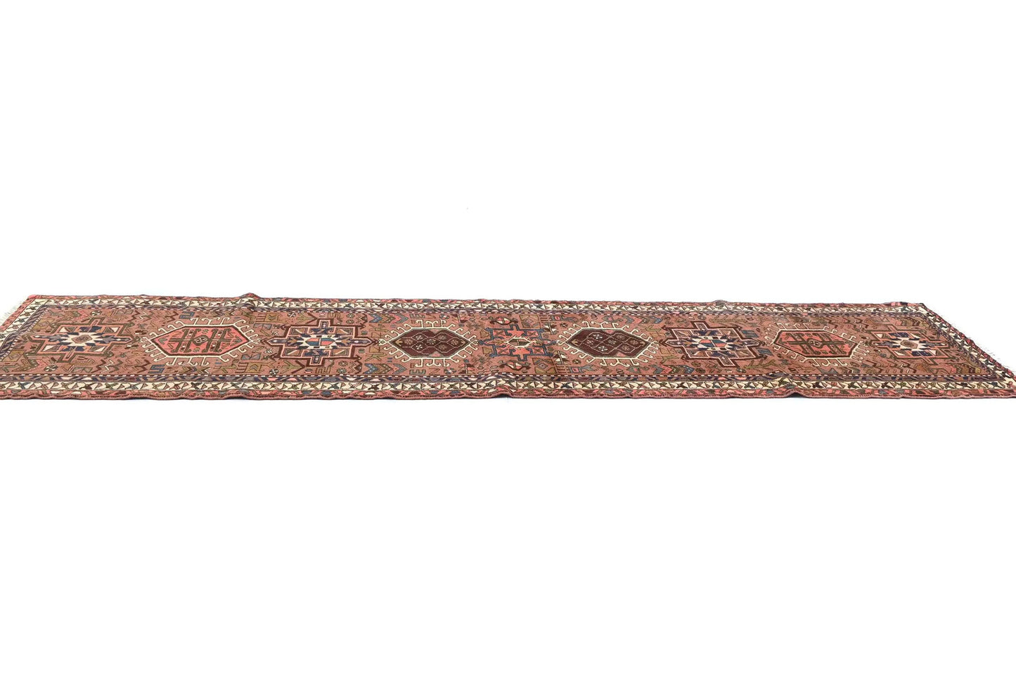 Vintage Tribal Runner Rug 3X13 Ft Rusty Pink