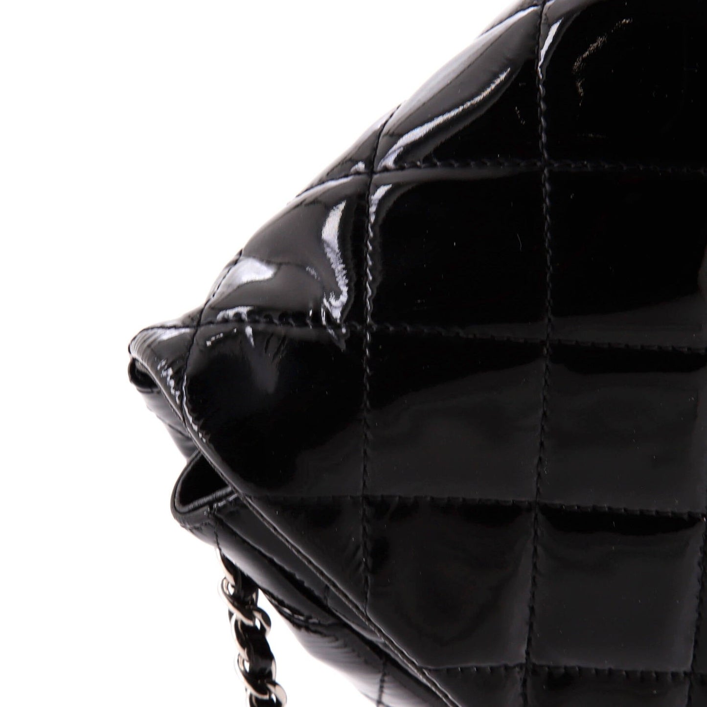 Chanel Clutch With Chain Quilted Patent
