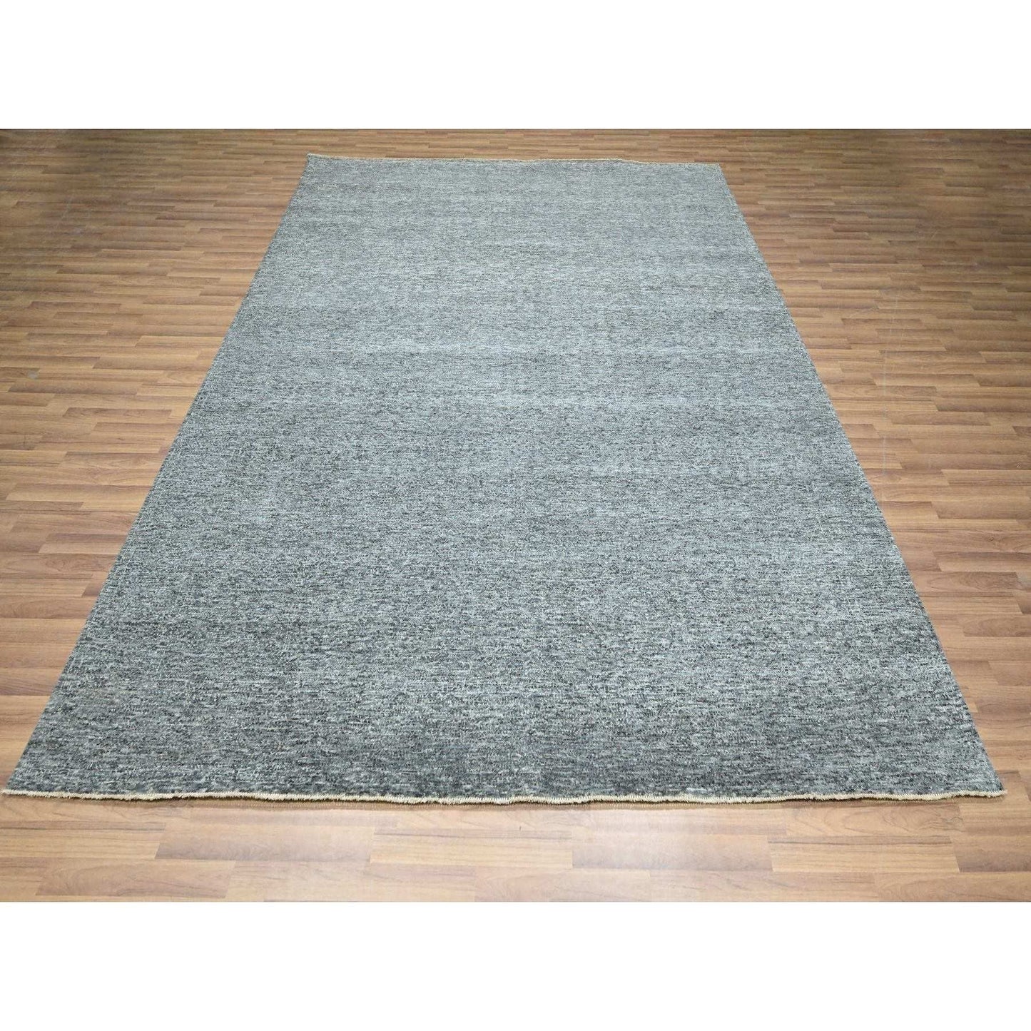 8'3"X10'10" Anchor Gray Salt And Pepper Design Hand Knotted Wool Rug