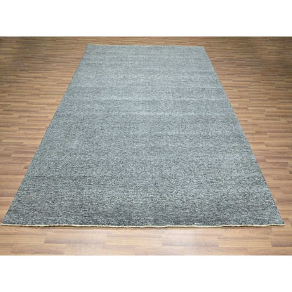 8'3"X10'10" Anchor Gray Salt And Pepper Design Hand Knotted Wool Rug